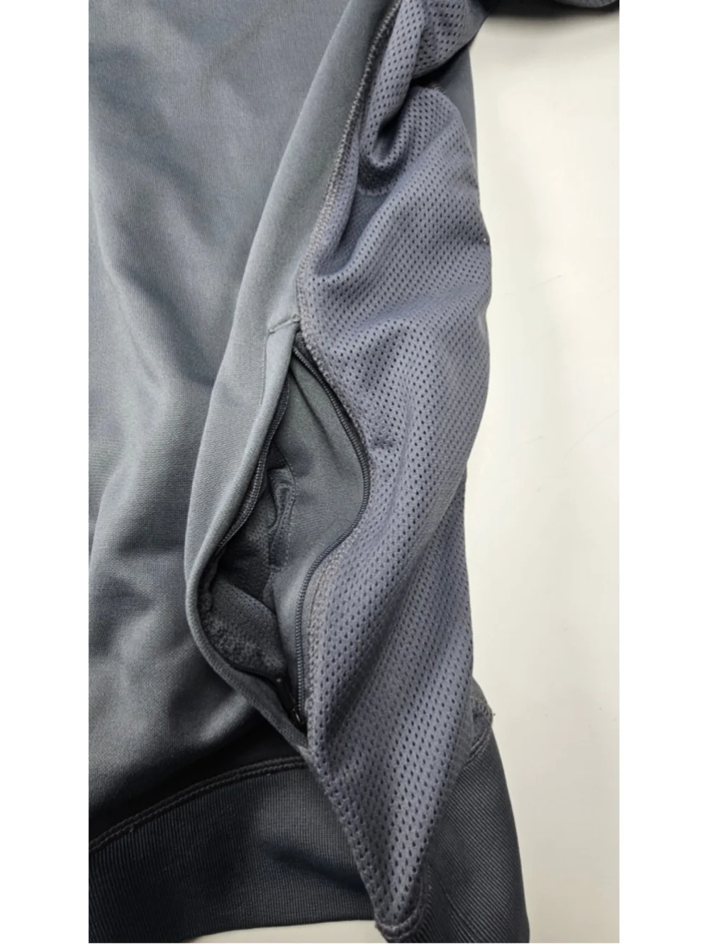 Nike Dri-FIT Track Jacket Men’s 3XL Gray Blue Full Zip Mesh Panel Swoosh